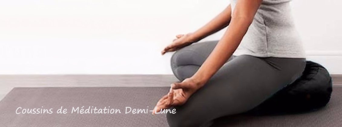 Coussin de méditation de yoga en forme de demi-lune avec rembourrage de  sarrasin, oreiller de traversin, coussin confortable, sièges au sol,  soutien à la maison, polymères - AliExpress