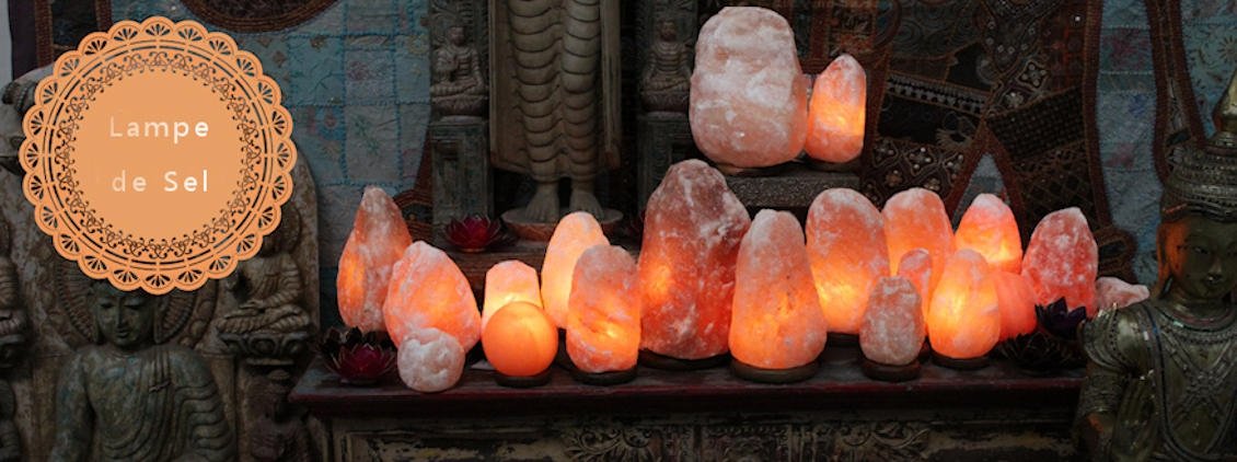 LAMPE SEL DE L'HIMALAYA + bougeoir offert – Le Temple Yogi