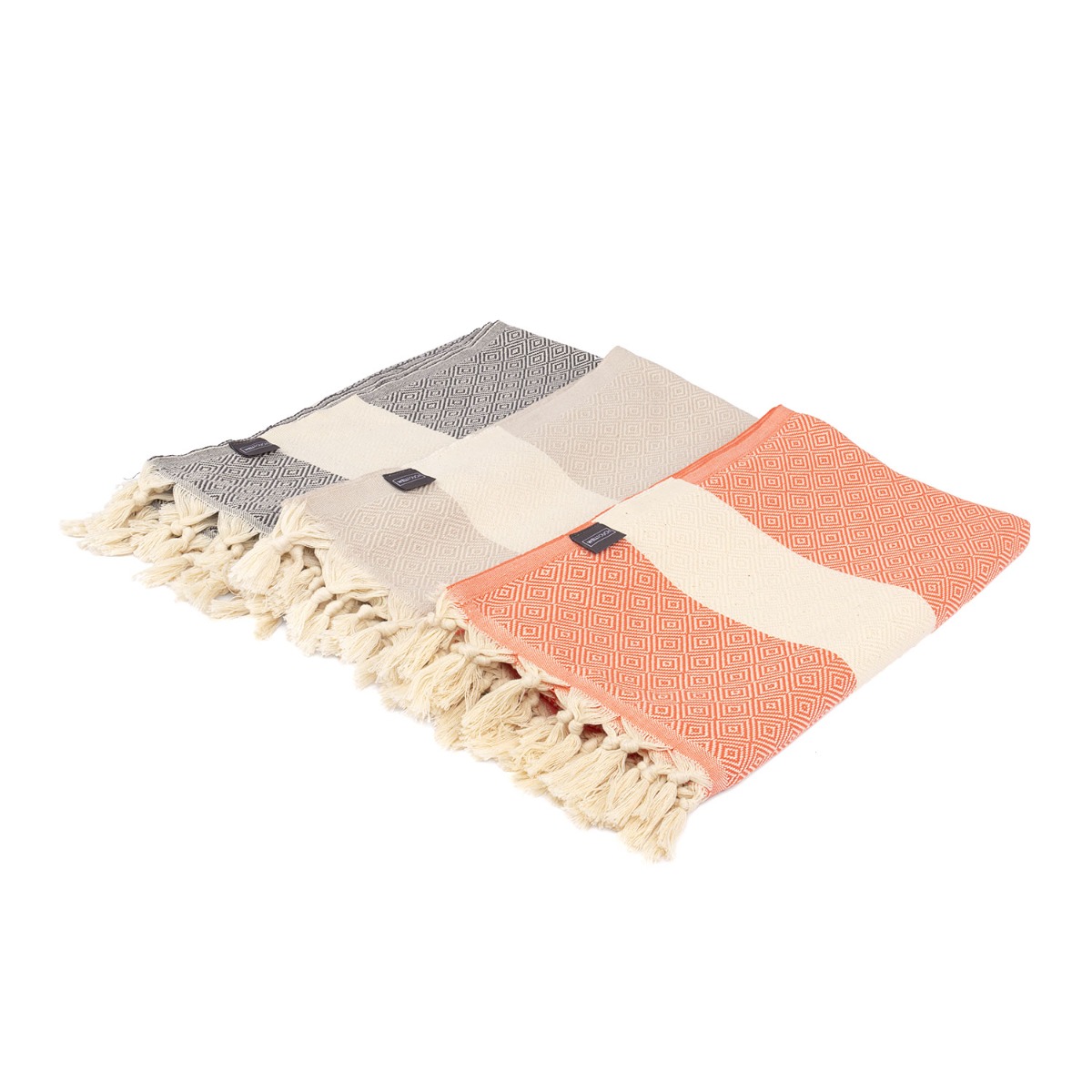 BODYNOVA  NIDRA cotton blanket for yoga, herringbone pattern