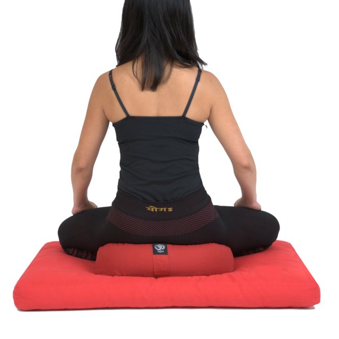 Coussin de méditation de yoga en forme de demi-lune avec rembourrage de  sarrasin, oreiller de traversin, coussin confortable, sièges au sol,  soutien à la maison, polymères - AliExpress