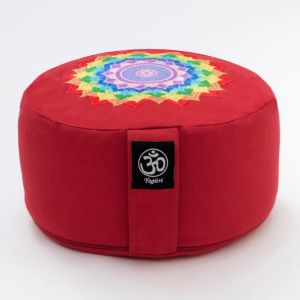 Meditatie kussen Raja ECO Beautiful Flower robijnrood