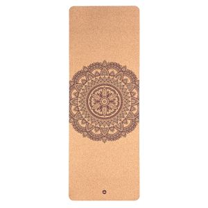 Tapis de yoga Bodhi en liège Mandala two-tone