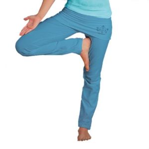 Yoga Broek met Rokband Aloha blauw