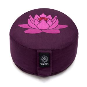 Meditatiekussen met lotus kleur paars