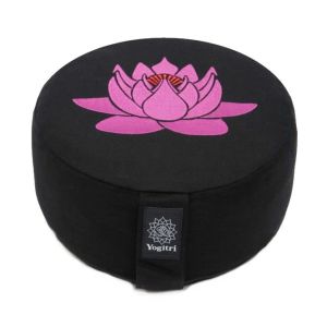 Meditationskissen ECO Raja Lotus Flower nachtschwarz