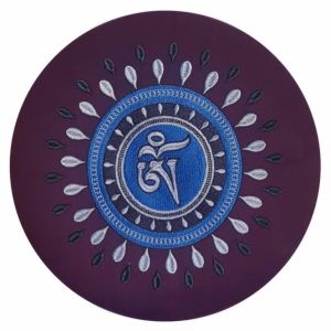 Meditationskissen ECO Raja Tibetan OHM purpurviolett