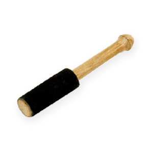 Singing bowl stick wood with suede black