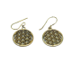 Flower of Life earrings brass golden