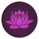 Meditatiekussen met lotus kleur paars 2