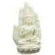 Buddha in der Hand weiß