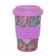 Yogi Cup 2 Go bodhi Bamboo Coffee mug Paisley purple