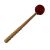 Klankschaal klopper houten steel 7 cm rood of geel