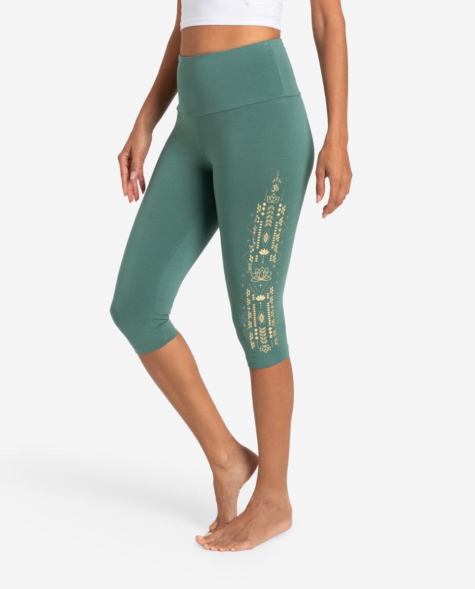 Yoga Legging capri groen | Yogini.nl