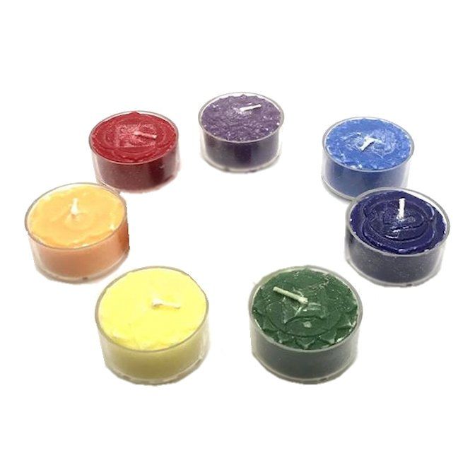 Tealight Chakra Candles fumed set