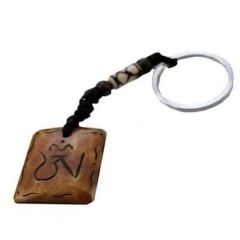 Keyring OM brown