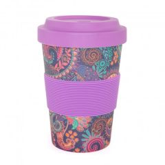 Yogi Cup 2 Go bodhi Bambus Kaffeebecher Paisley purple